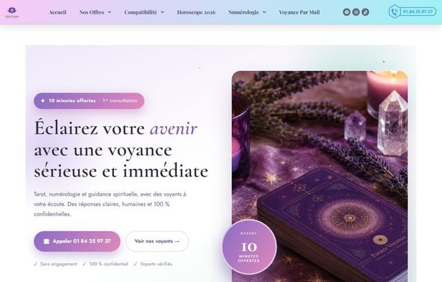 Page d'accueil de futurevoyance.com