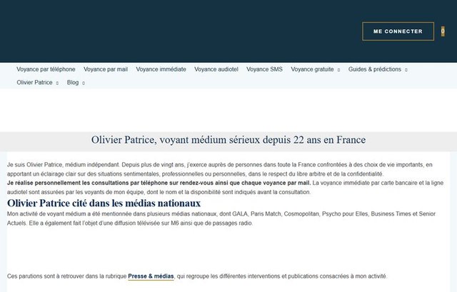 Page d'accueil d'olivier-patrice.com
