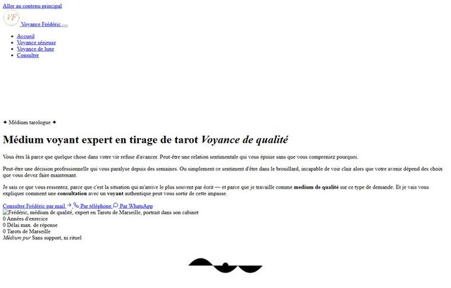 Page d'accueil de voyance-frederic.com
