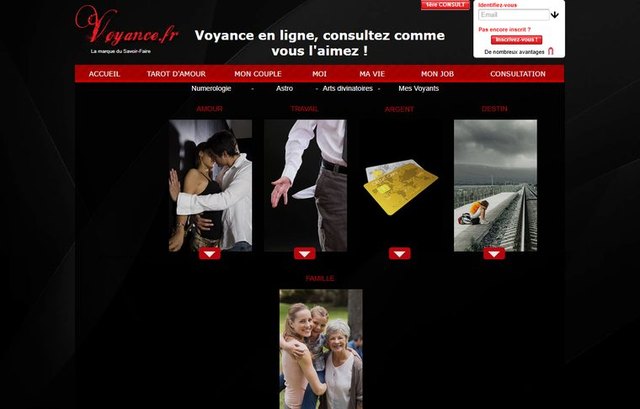 Page d'accueil de voyance.fr