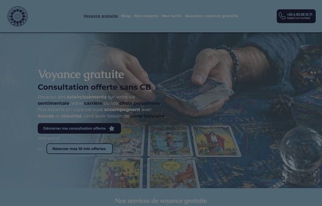 Page d'accueil de voyant-gratuit.com