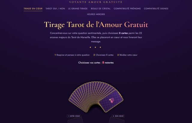Page d'accueil de voyante-amour-gratuite.fr